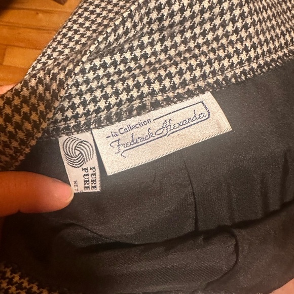 Vintage 100% Virgin Wool Houndstooth Skirt โ Size M (8-10) - Picture 2 of 5